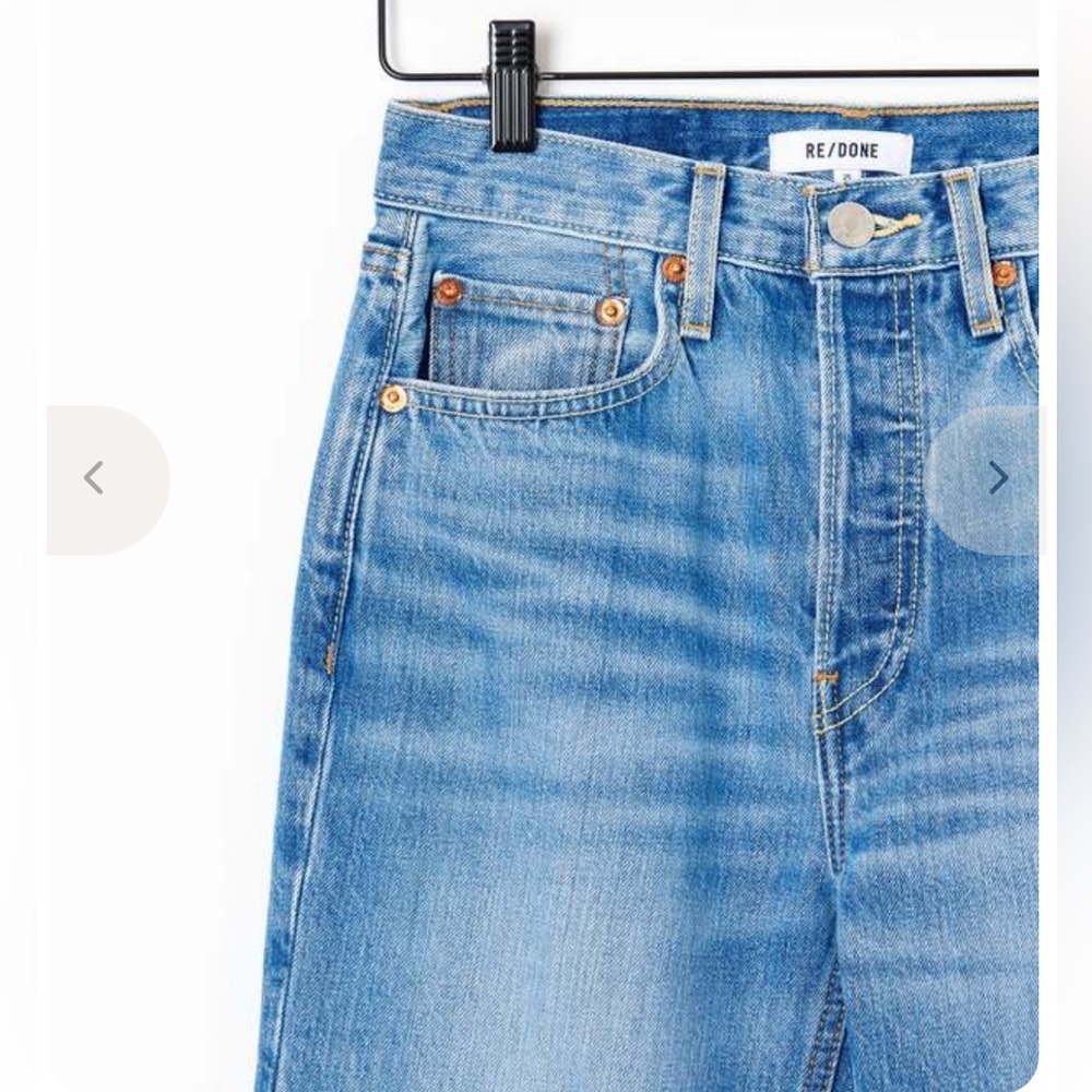 RE/DONE 70s bootcut jeans denim crystal blue Classic flares pants NWT 27 - Picture 4 of 12